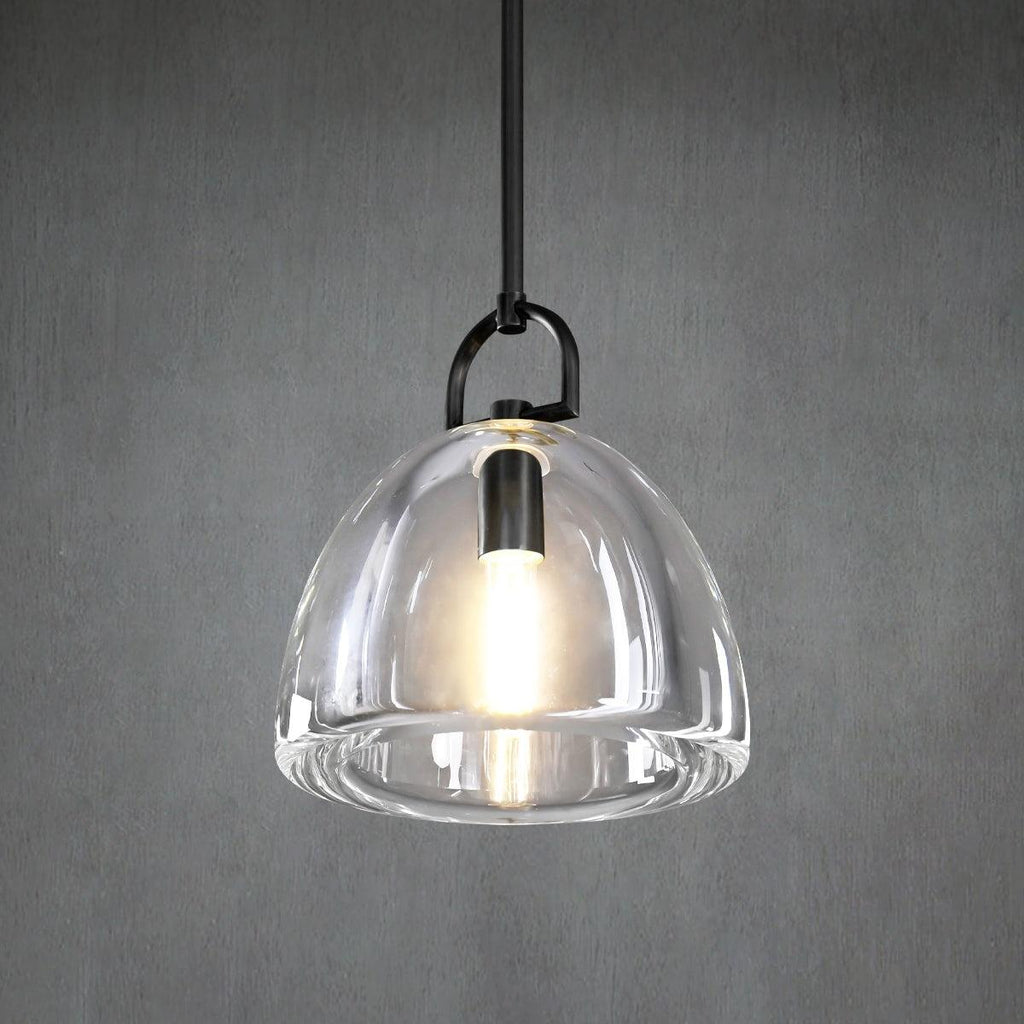 7 Inch Dome Crystal Tubular Bulb Pendant Light - Botanist
