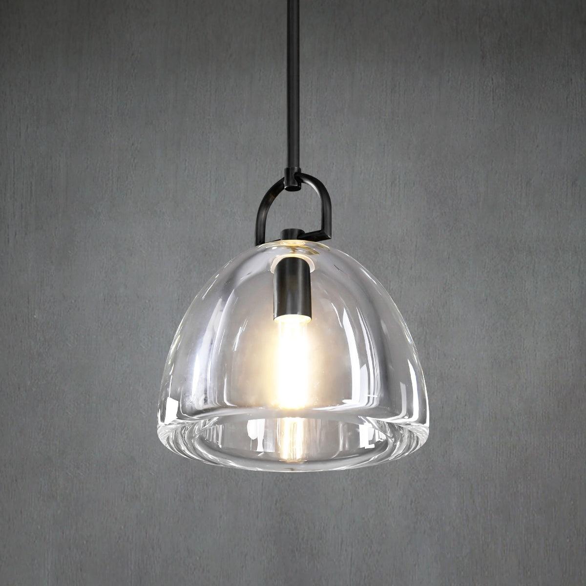 7 Inch Dome Crystal Tubular Bulb Pendant Light - Botanist
