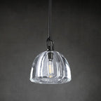 7 Inch Dome Crystal Tubular Bulb Pendant Light - Botanist