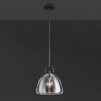11 Inch Dome Crystal Globe Bulb Pendant Light - Botanist