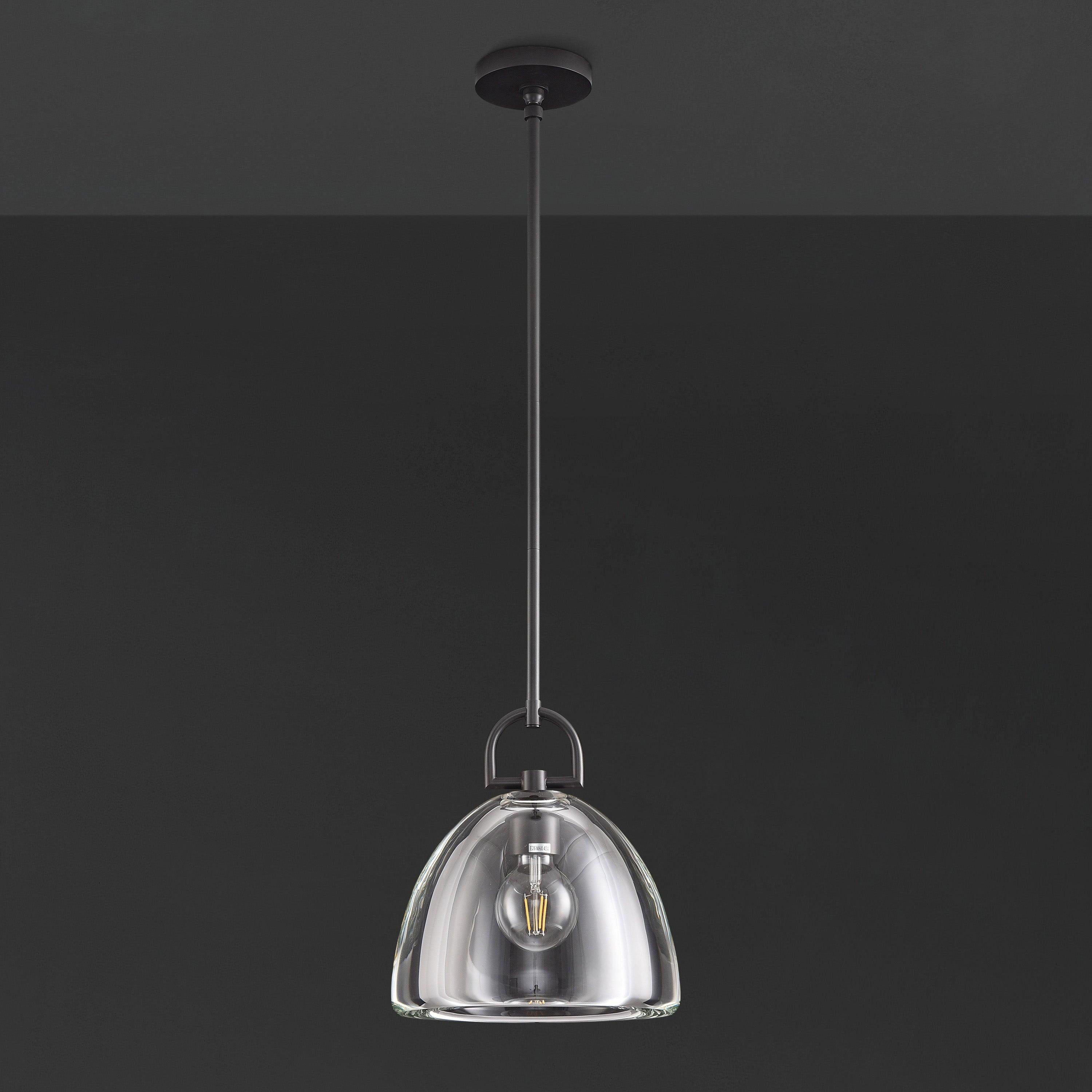 11 Inch Dome Crystal Globe Bulb Pendant Light - Botanist