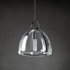 11 Inch Dome Crystal Tubular Bulb Pendant Light - Botanist