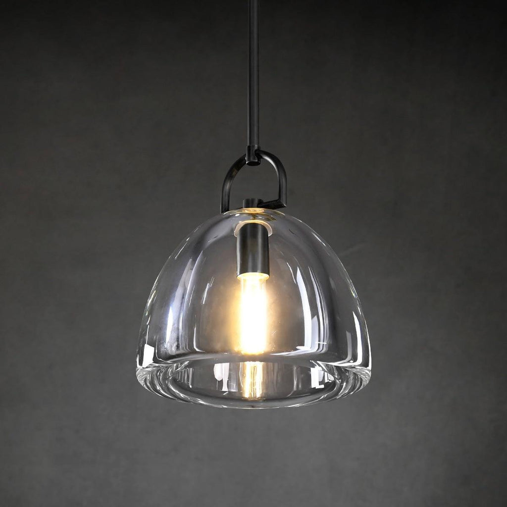 11 Inch Dome Crystal Tubular Bulb Pendant Light - Botanist