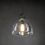 11 Inch Dome Crystal Tubular Bulb Pendant Light - Botanist