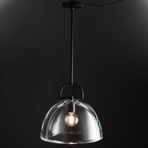 14 Inch Dome Crystal Globe Bulb Pendant Light - Botanist
