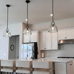 14 Inch Dome Crystal Tubular Bulb Pendant Light - Botanist