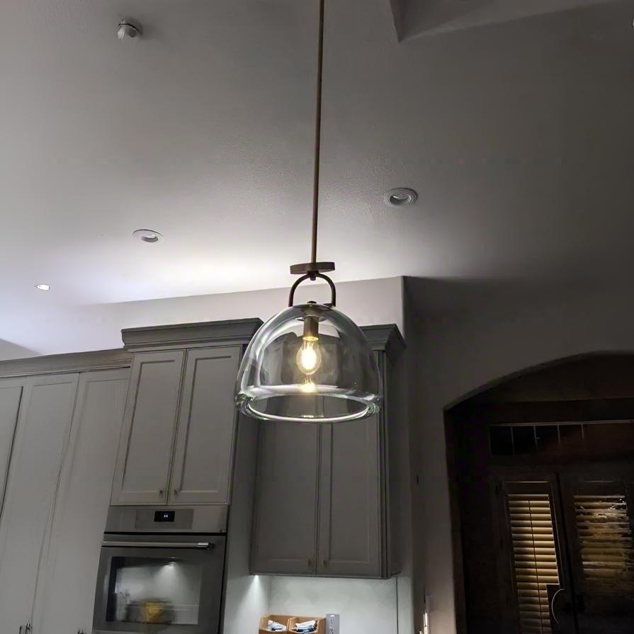 14 Inch Dome Crystal Tubular Bulb Pendant Light - Botanist