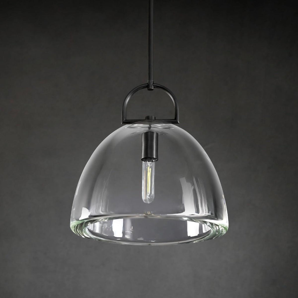 14 Inch Dome Crystal Tubular Bulb Pendant Light - Botanist