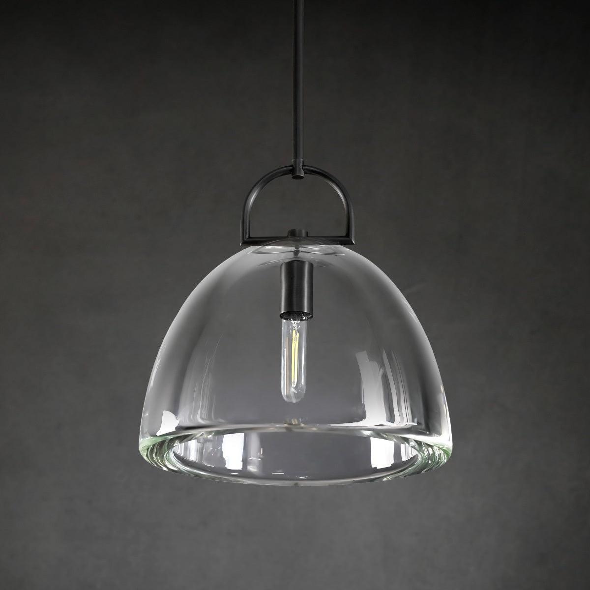 14 Inch Dome Crystal Tubular Bulb Pendant Light - Botanist
