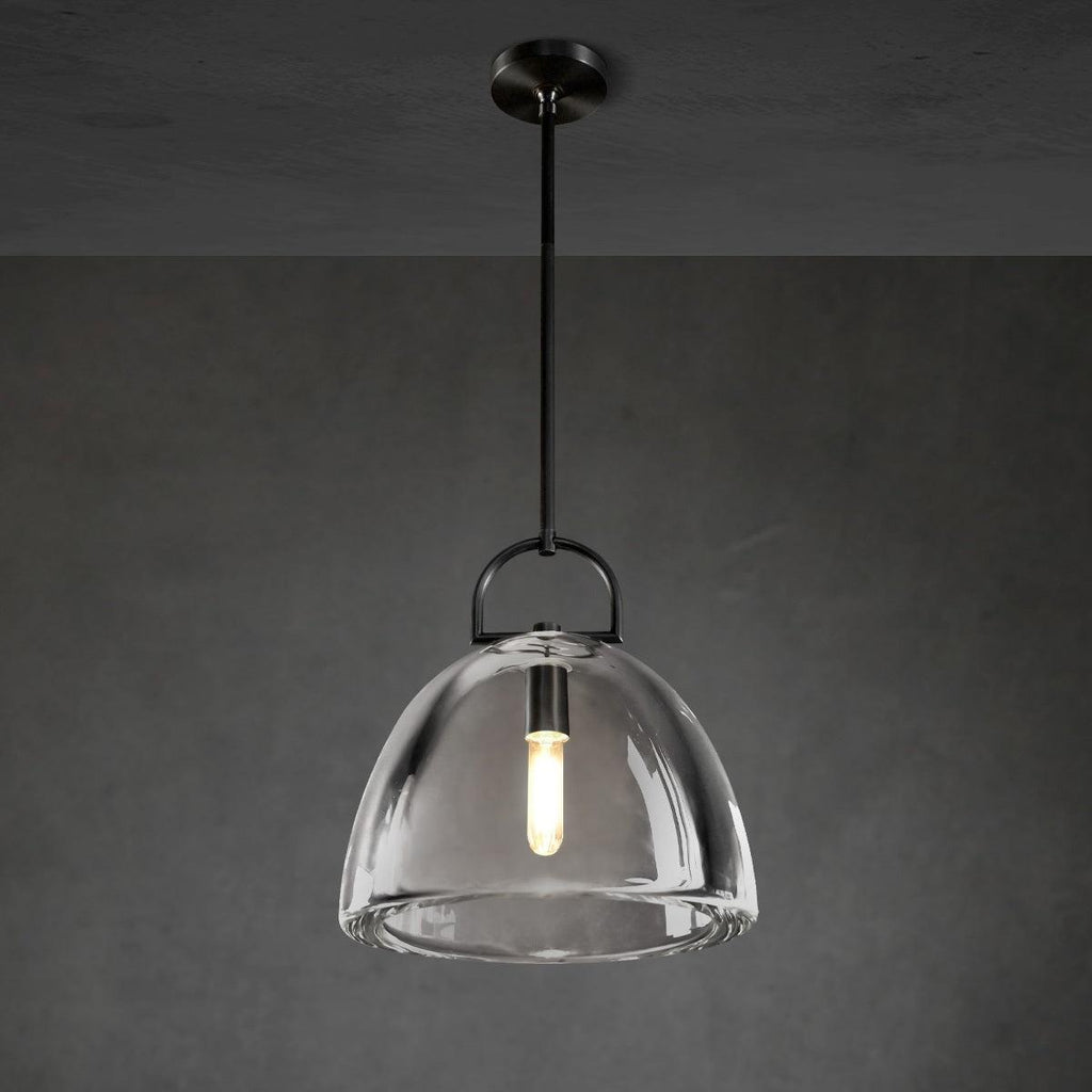 14 Inch Dome Crystal Tubular Bulb Pendant Light - Botanist