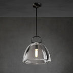 14 Inch Dome Crystal Tubular Bulb Pendant Light - Botanist