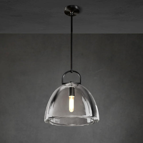 14 Inch Dome Crystal Tubular Bulb Pendant Light - Botanist