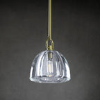 7 Inch Dome Crystal Tubular Bulb Pendant Light - Botanist