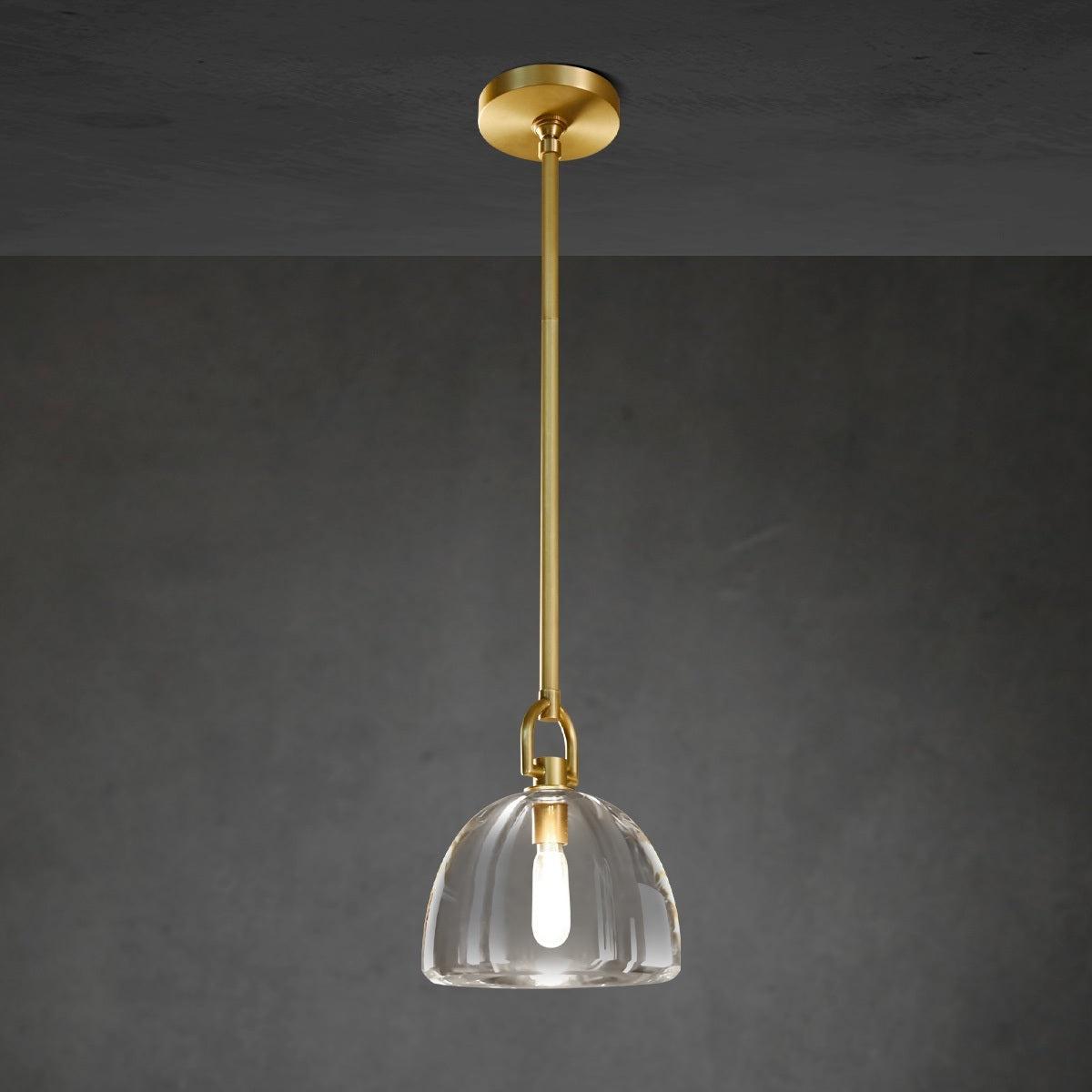 7 Inch Dome Crystal Tubular Bulb Pendant Light - Botanist