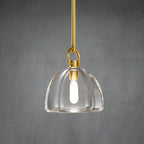 7 Inch Dome Crystal Tubular Bulb Pendant Light - Botanist