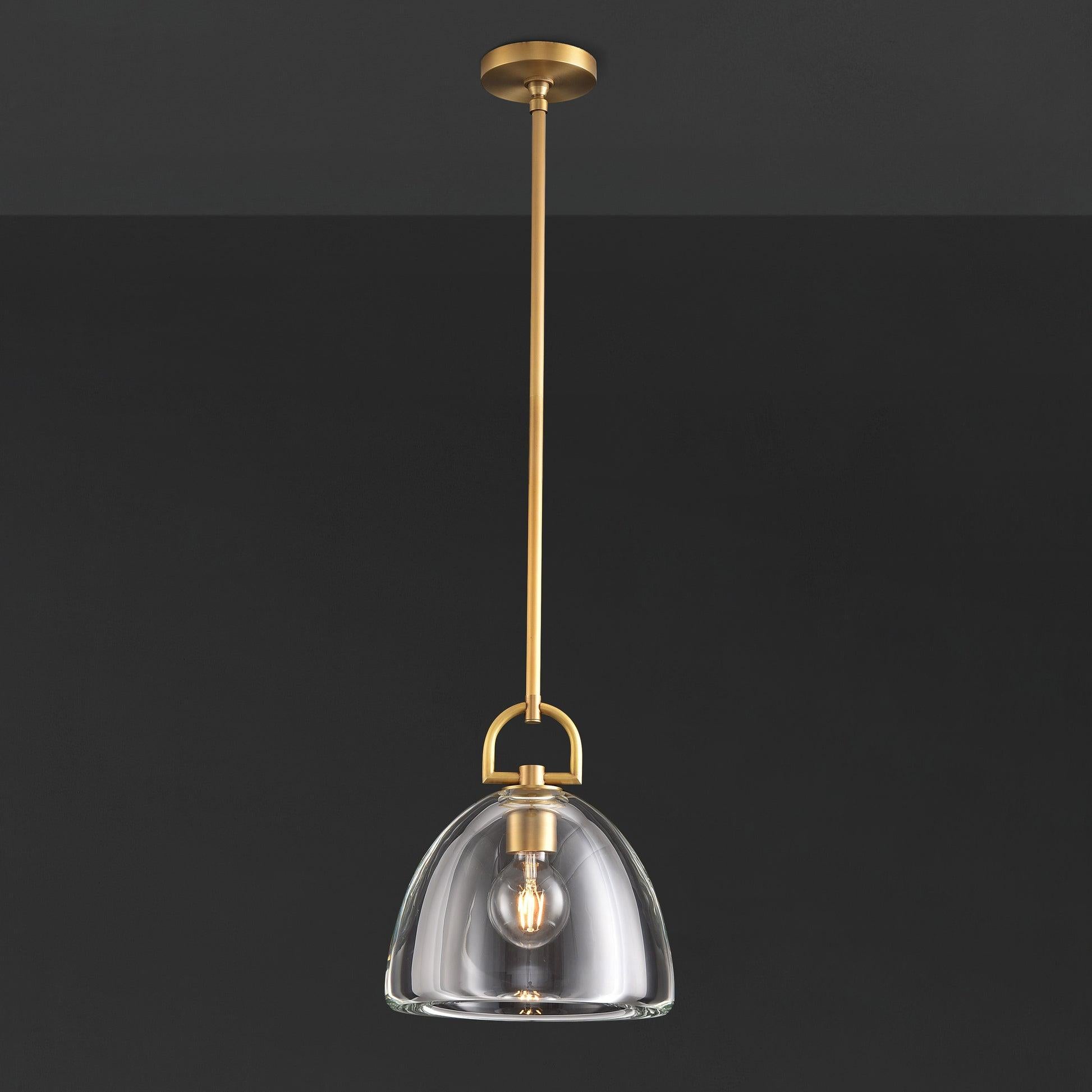 11 Inch Dome Crystal Globe Bulb Pendant Light - Botanist