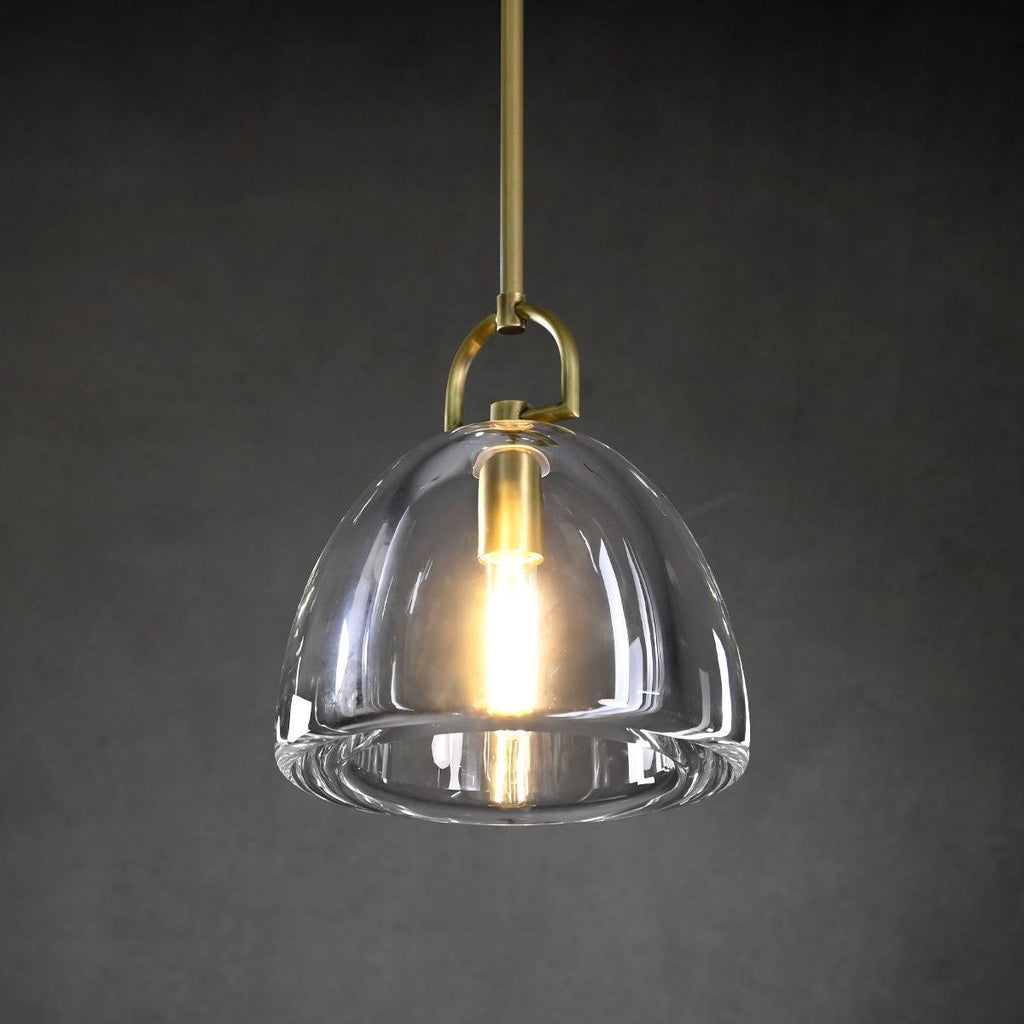 11 Inch Dome Crystal Tubular Bulb Pendant Light - Botanist