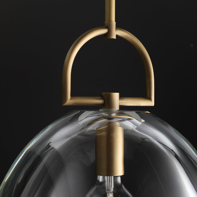 14 Inch Dome Crystal Globe Bulb Pendant Light - Botanist