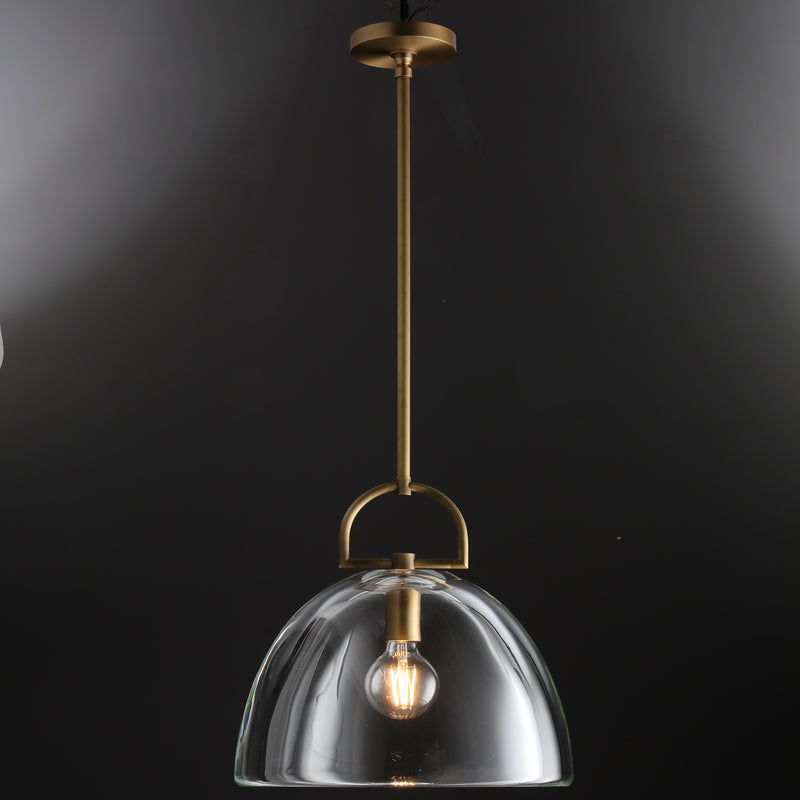 14 Inch Dome Crystal Globe Bulb Pendant Light - Botanist