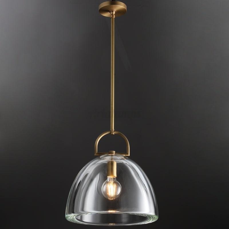 14 Inch Dome Crystal Globe Bulb Pendant Light - Botanist