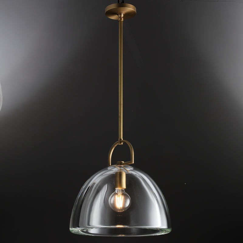 14 Inch Dome Crystal Globe Bulb Pendant Light - Botanist