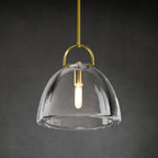 14 Inch Dome Crystal Tubular Bulb Pendant Light - Botanist
