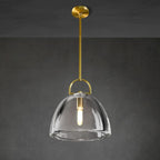 14 Inch Dome Crystal Tubular Bulb Pendant Light - Botanist