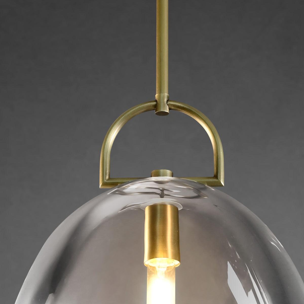 14 Inch Dome Crystal Tubular Bulb Pendant Light - Botanist