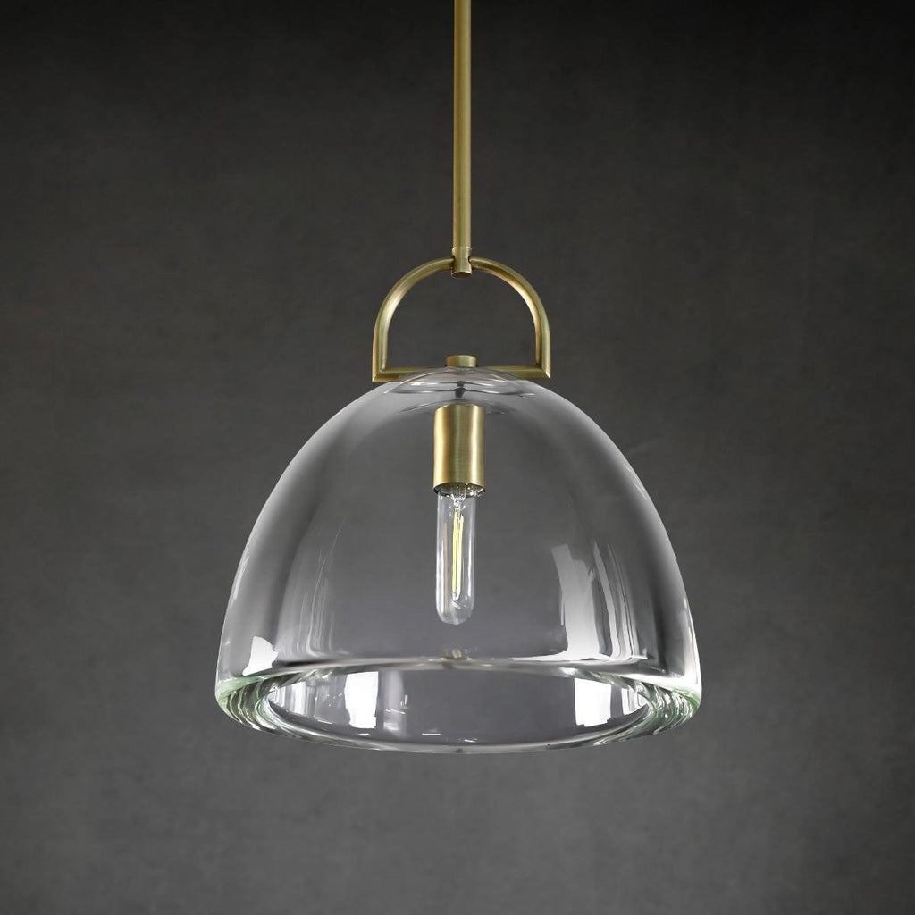 14 Inch Dome Crystal Tubular Bulb Pendant Light - Botanist