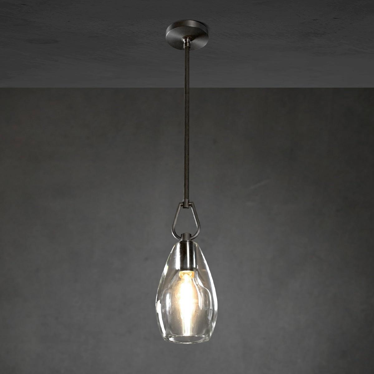 6 Inch Flute Crystal Pendant Light - Botanist