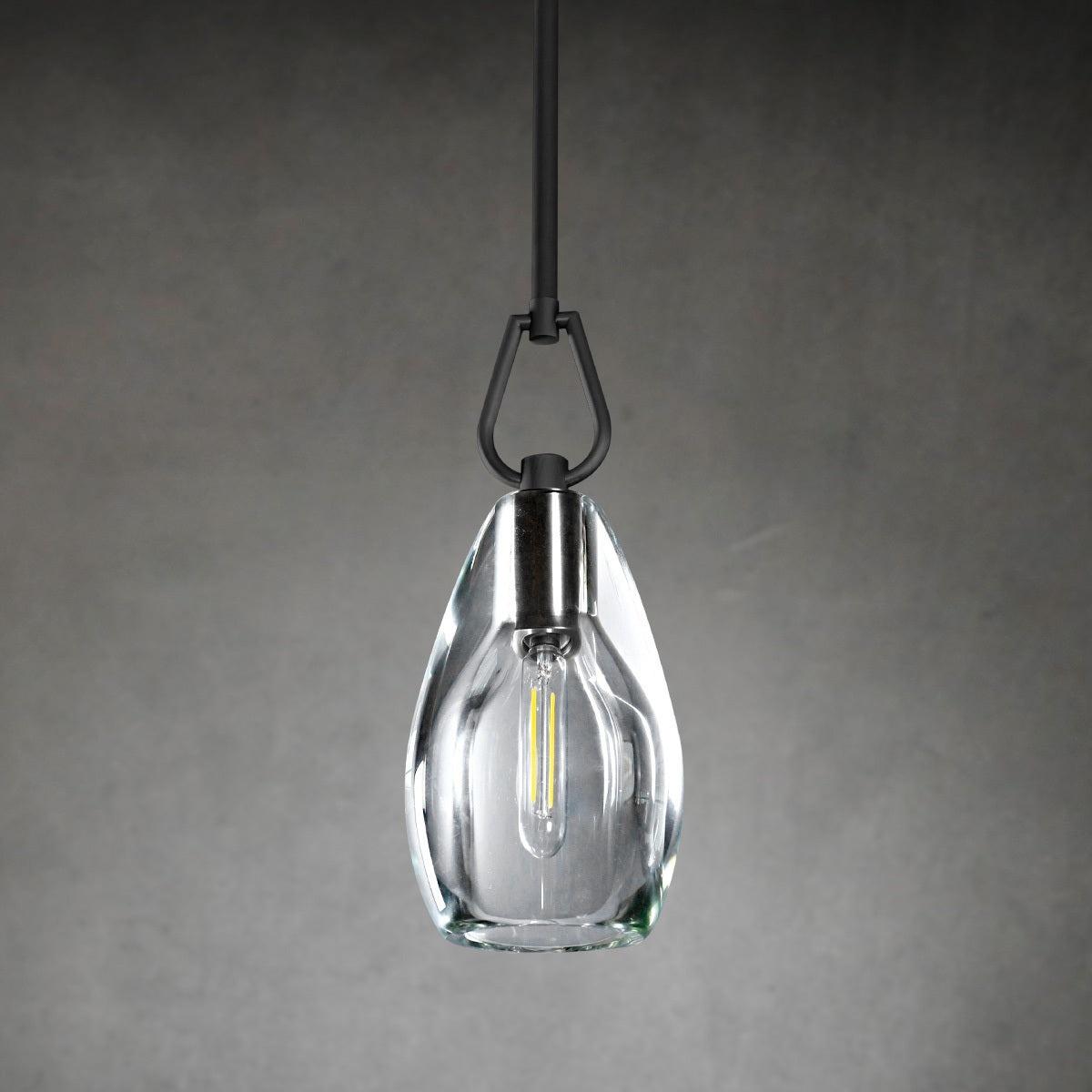 6 Inch Flute Crystal Pendant Light - Botanist