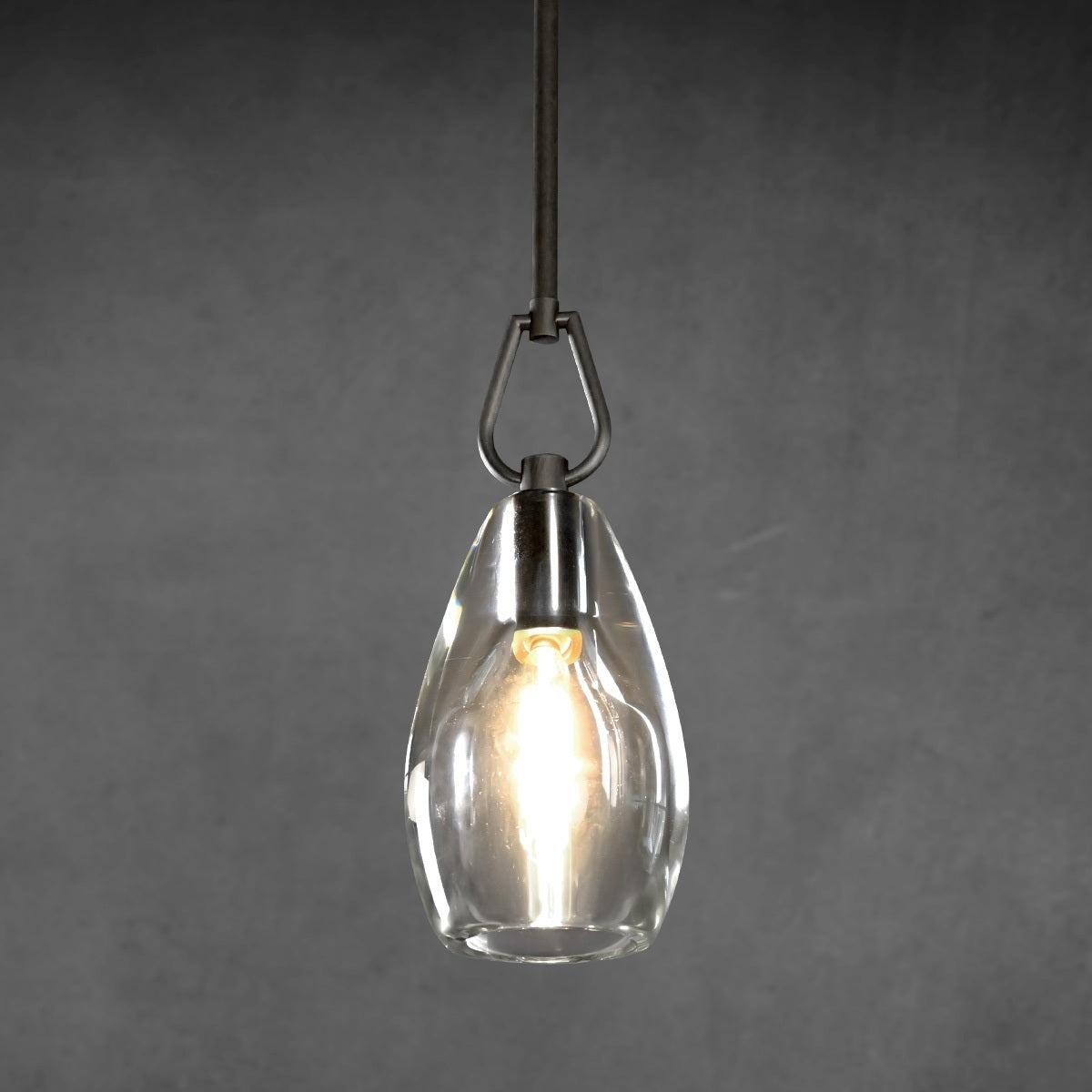 6 Inch Flute Crystal Pendant Light - Botanist