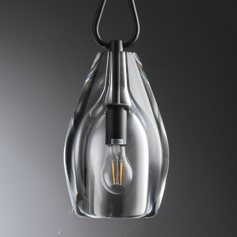 8 Inch Flute Crystal Globe Bulb Pendant Light - Botanist