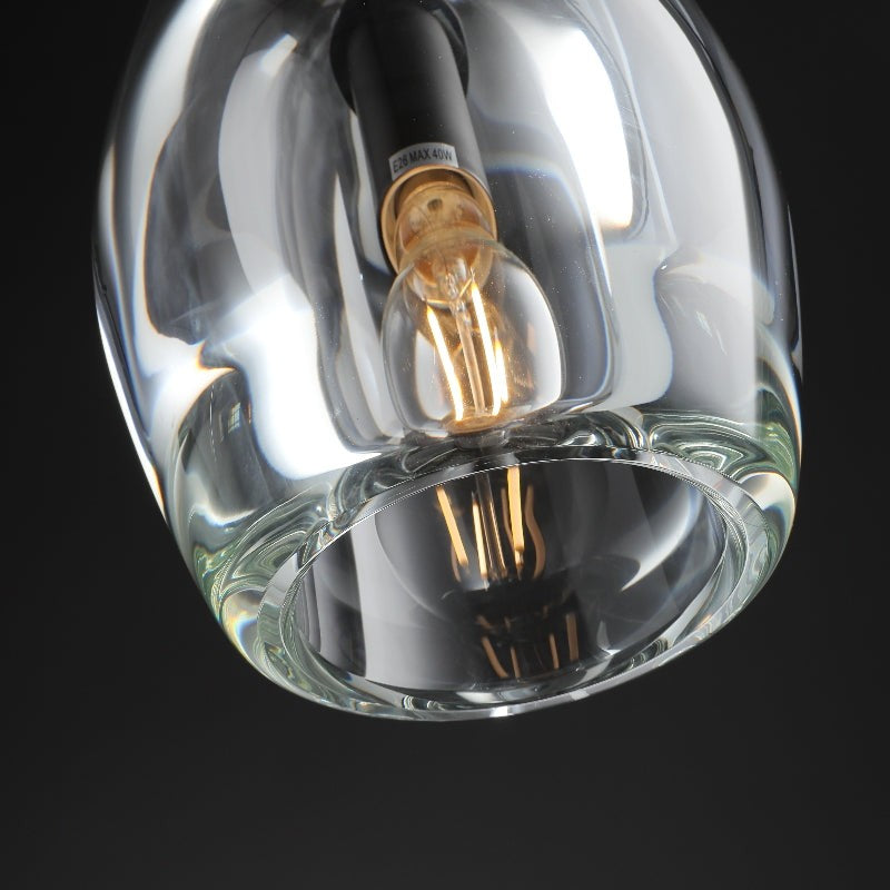 8 Inch Flute Crystal Globe Bulb Pendant Light - Botanist