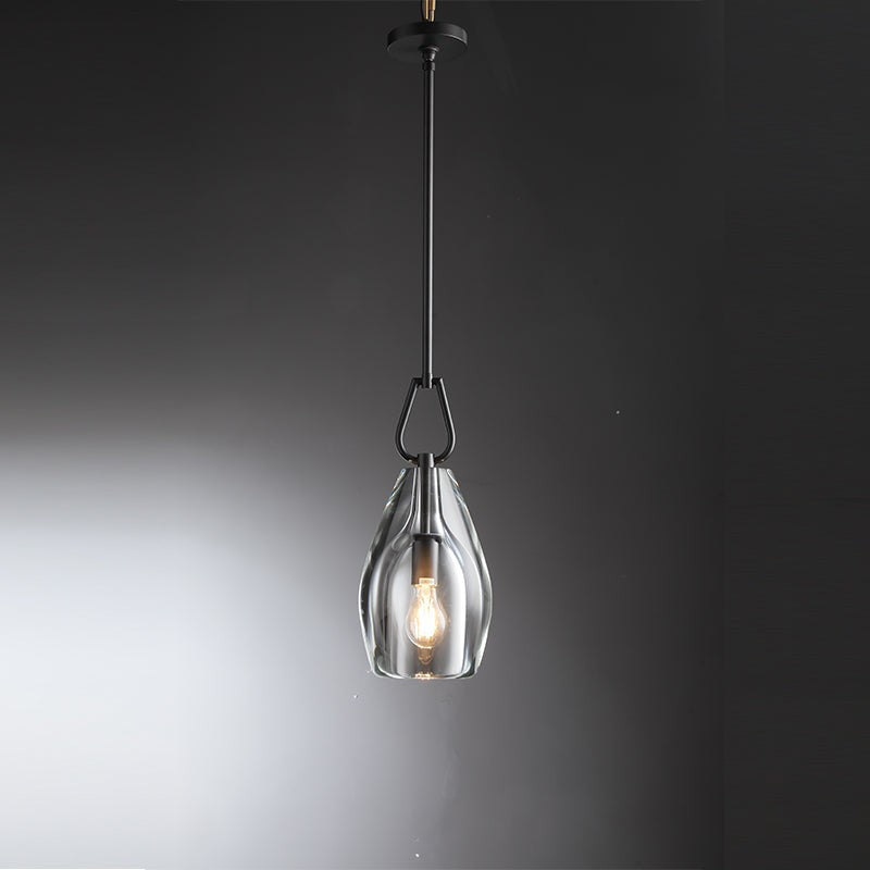 8 Inch Flute Crystal Globe Bulb Pendant Light - Botanist