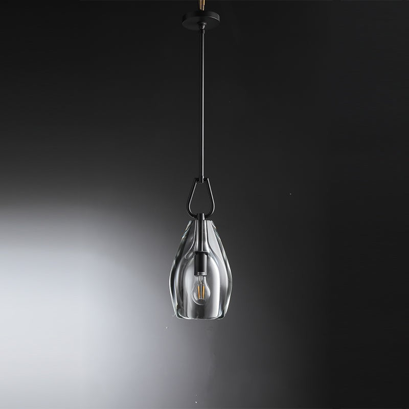 8 Inch Flute Crystal Globe Bulb Pendant Light - Botanist