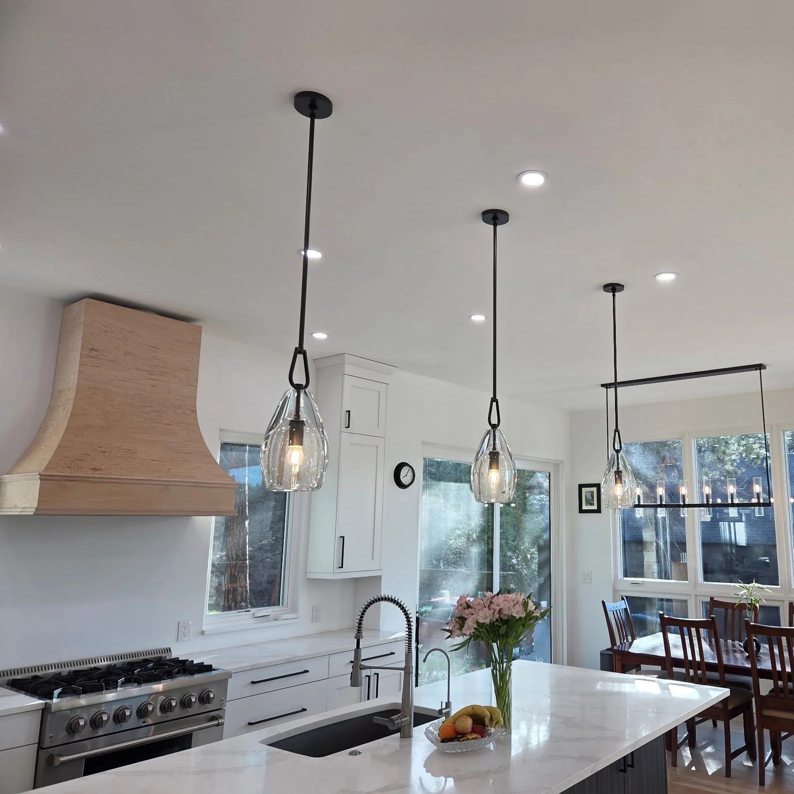 8 Inch Flute Crystal Globe Bulb Pendant Light - Botanist