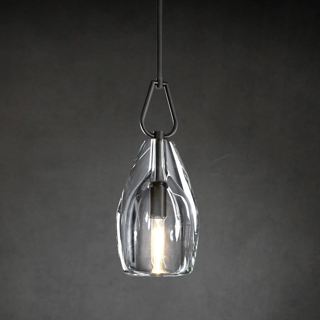 8 Inch Flute Crystal Pendant Light - Botanist