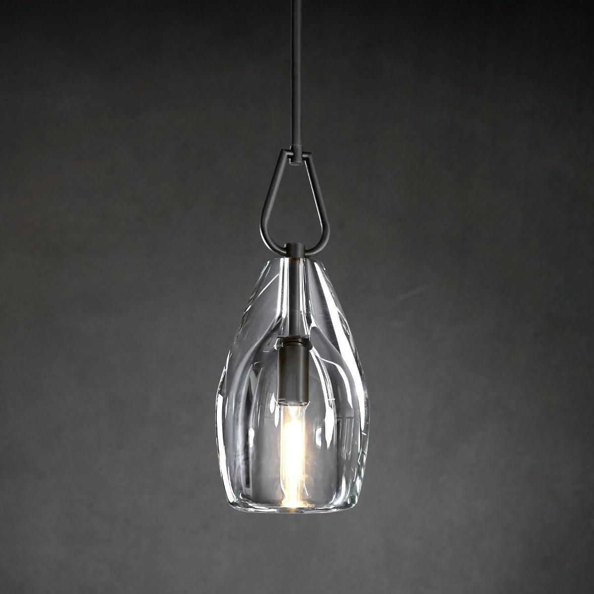 8 Inch Flute Crystal Pendant Light - Botanist