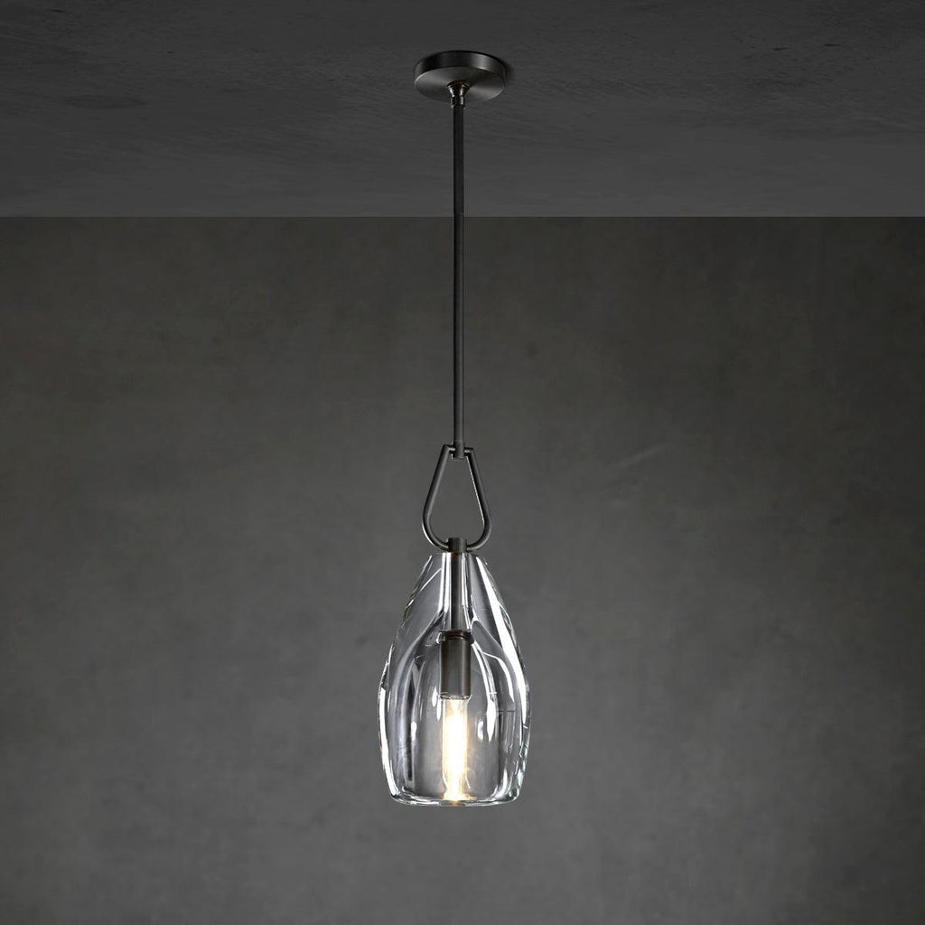 8 Inch Flute Crystal Pendant Light - Botanist