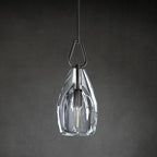 8 Inch Flute Crystal Pendant Light - Botanist