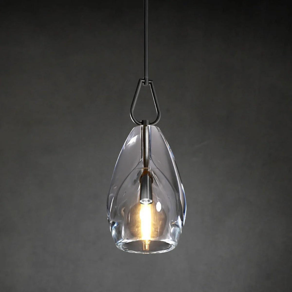 9 Inch Flute Crystal Tubular Bulb Pendant Light - Botanist