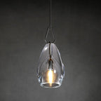 9 Inch Flute Crystal Tubular Bulb Pendant Light - Botanist