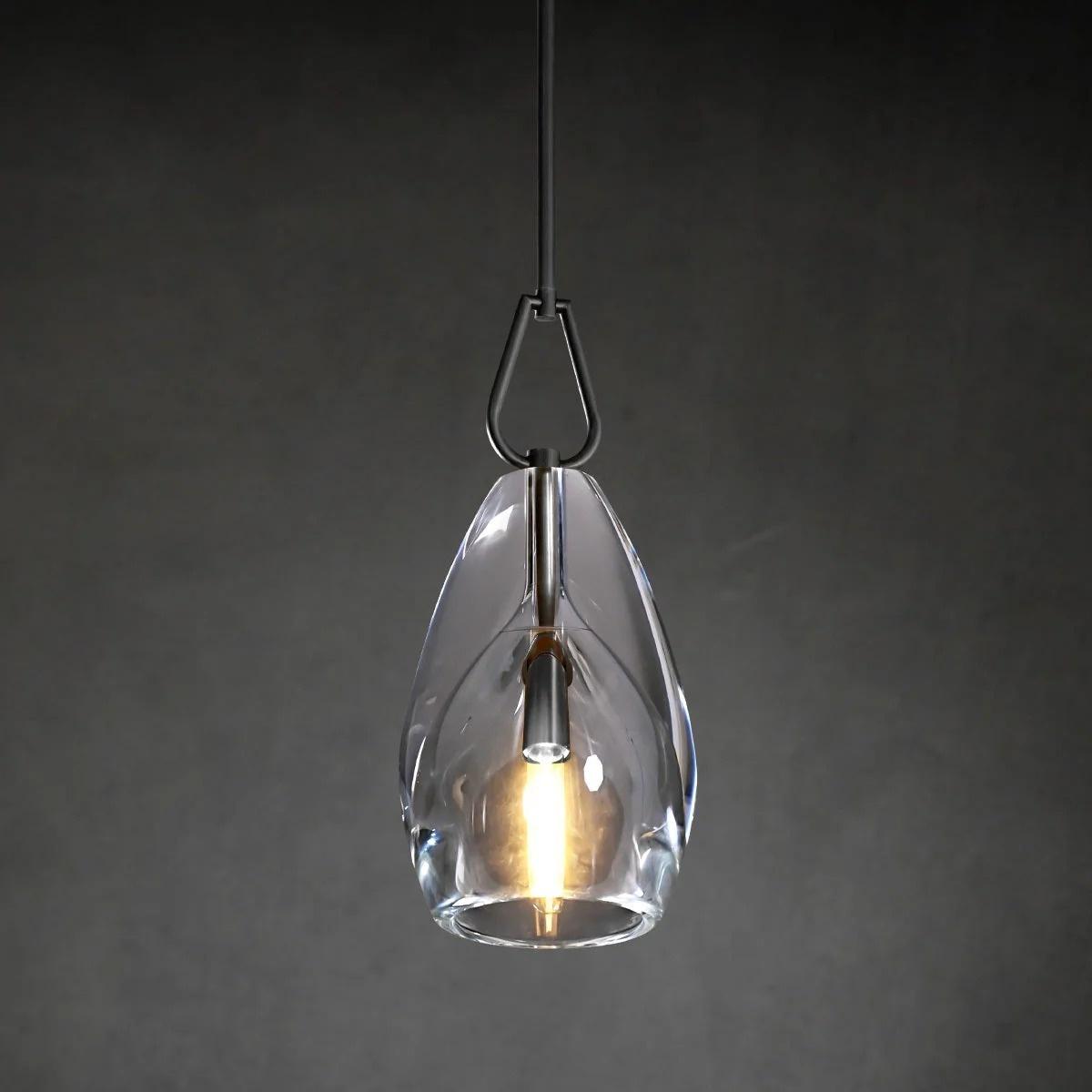 9 Inch Flute Crystal Tubular Bulb Pendant Light - Botanist