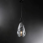 9 Inch Flute Crystal Globe Bulb Pendant Light - Botanist
