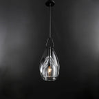 9 Inch Flute Crystal Globe Bulb Pendant Light - Botanist