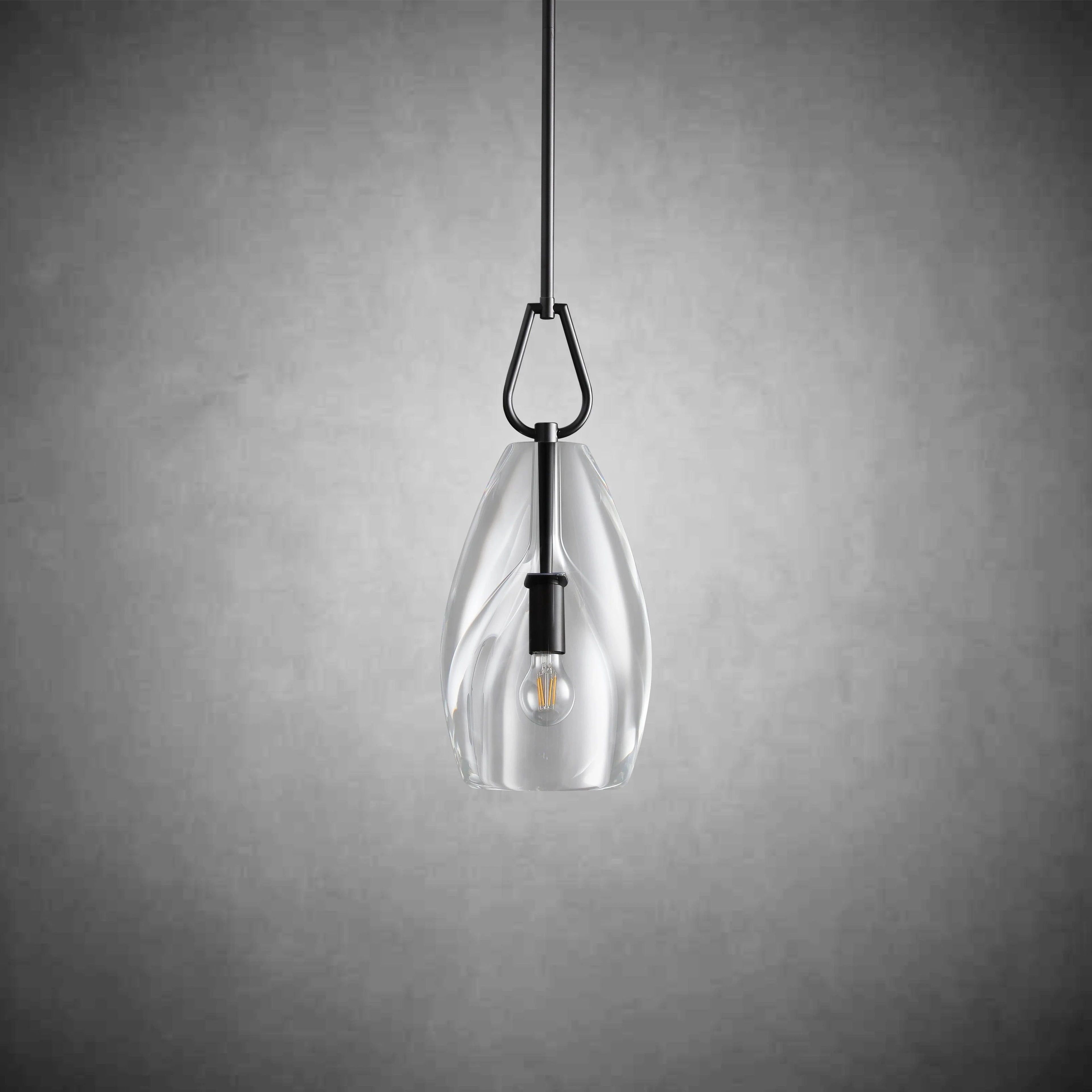 9 Inch Flute Crystal Globe Bulb Pendant Light - Botanist