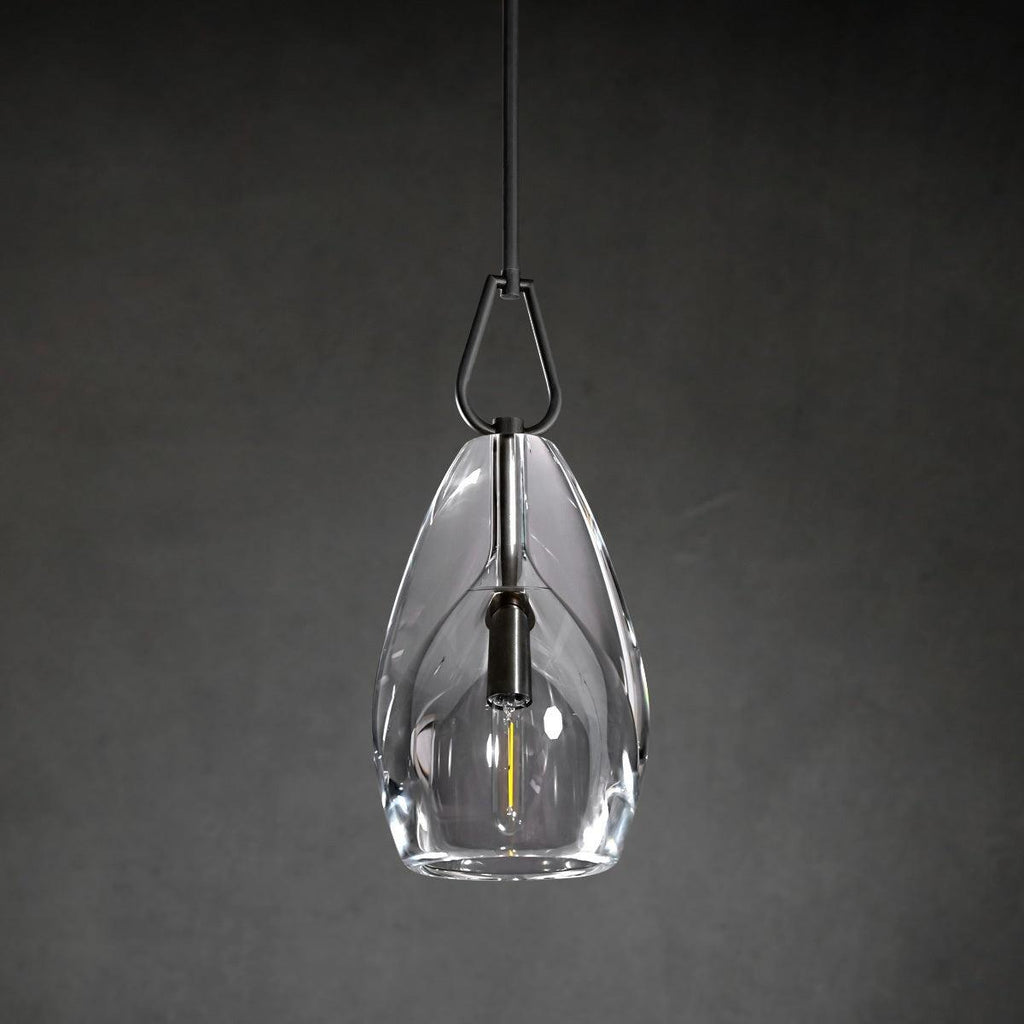 9 Inch Flute Crystal Pendant Light - Botanist