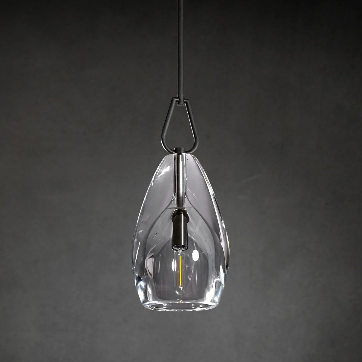 9 Inch Flute Crystal Pendant Light - Botanist
