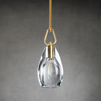6 Inch Flute Crystal Pendant Light - Botanist